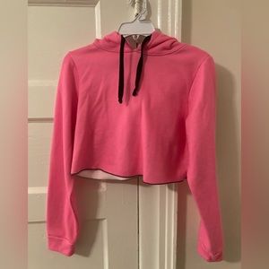 True Religion Hot Pink Cropped Hoodie